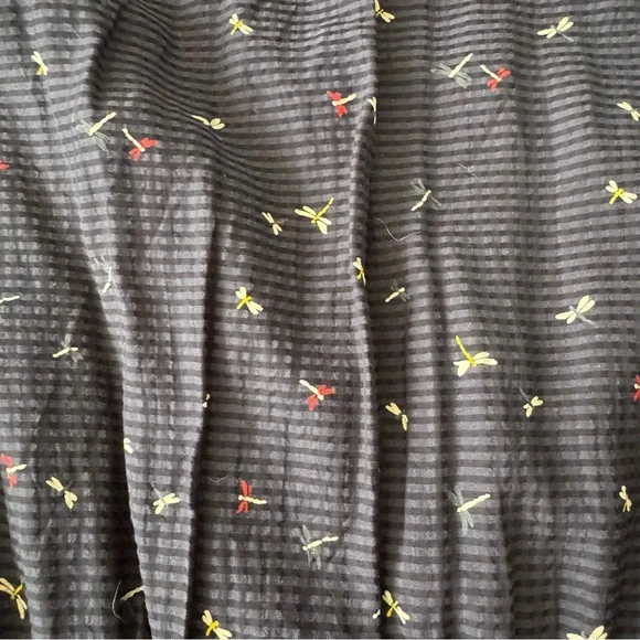 NWT Joie Ruffle Maxi Dress, Puff Sleeves, Tiered Skirt, Dragonfly Print, Sz L - Picture 15 of 15